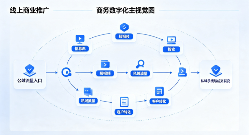 梨树区线上商业推广怎么做？全域流量闭环搭建与低成本转化实战指南